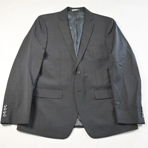 Bar III 42R 32x32 Gray Skinny Fit Mens Jacket Pants Suit